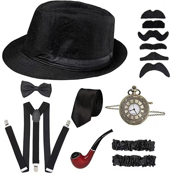 1920S Mens Gatsby Gangster Cos - Men'S Accessories In The 1920S 评论和价格