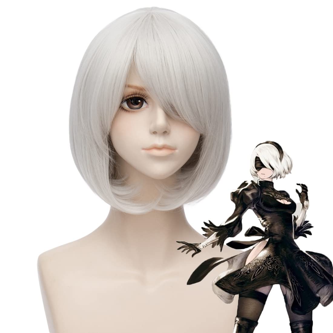 Short Sliver Cosplay Wigs for  - Men'S Accessories Types 评论和价格