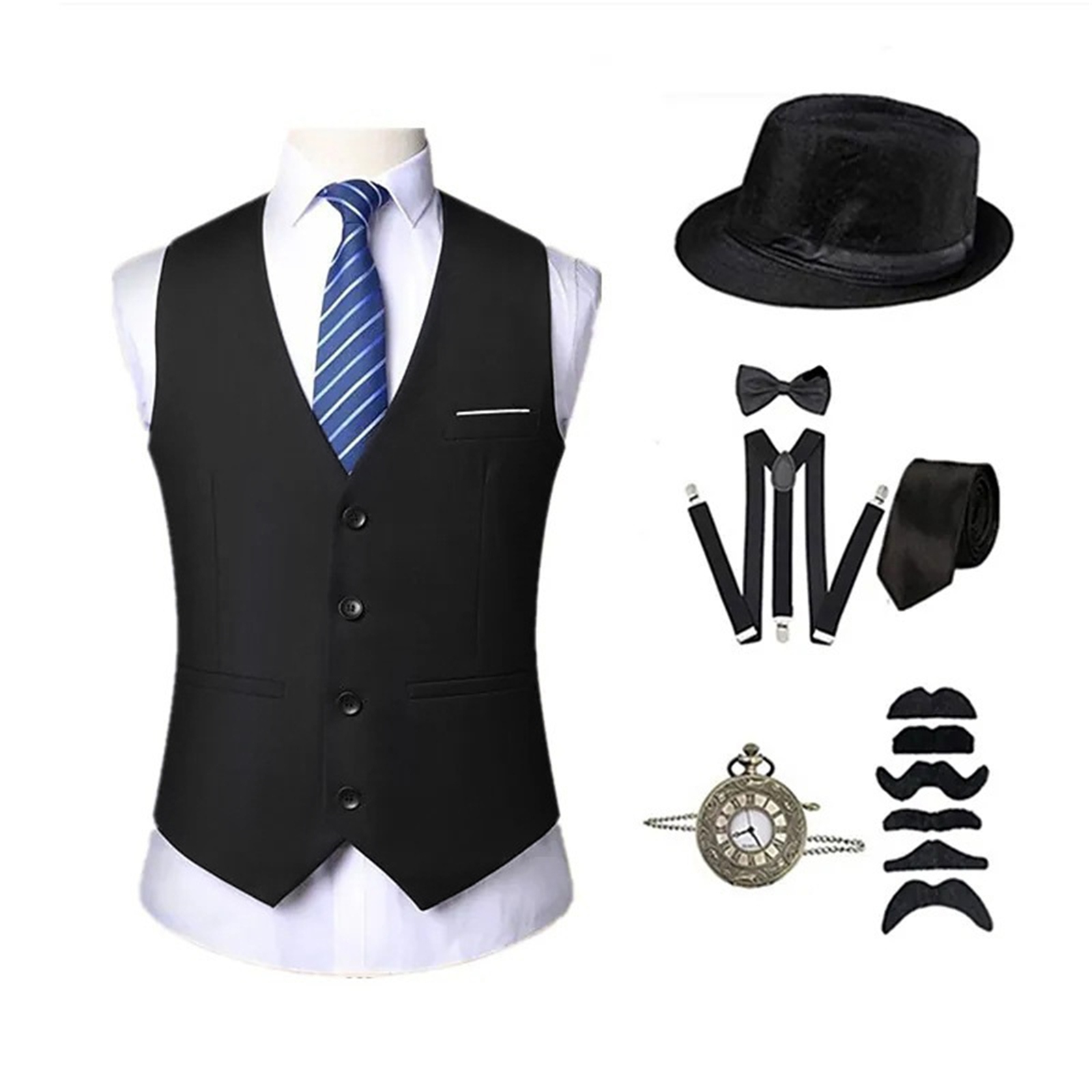 AwwwCos Mens 1920s Retro Costu - Men'S Accessories In The 1920S 评论和价格