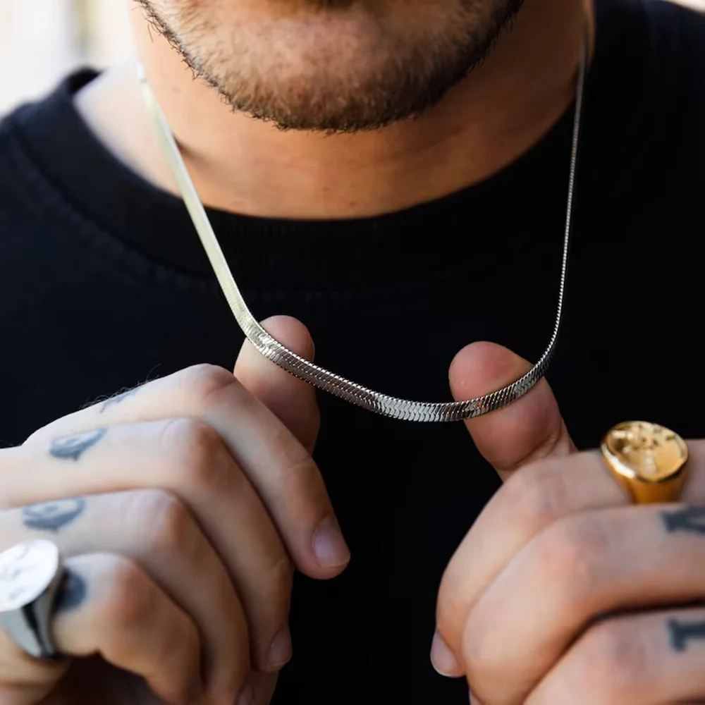 Stainless Steel Snake Chain Ne - Men Accessories Neck Chain 评论和价格